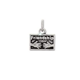 Sterling Silver Friendship Hands In Box Pendant