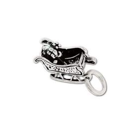 Sterling Silver Sleigh Figurine Pendant