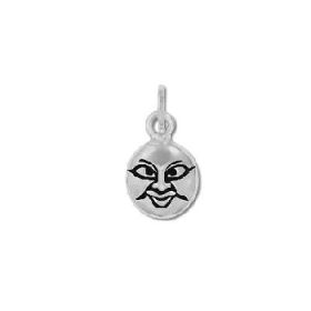 Sterling Silver Moon Face Pendant