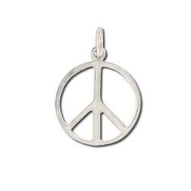 Sterling Silver Peace Symbol Pendant