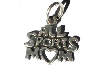 Sterling Silver All Sports Mom Charm Pendant