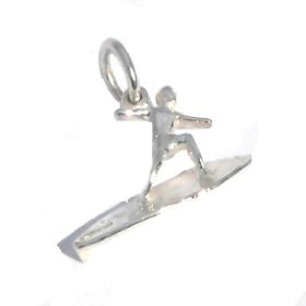 Sterling  Silver Surfboader Charm pendant.