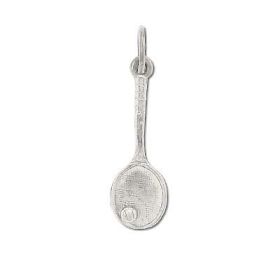 Sterling Silver Tennis Racquet and Ball Charm Pendant