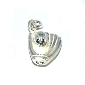 Sterling Silver BaseBall Glove and Ball Charm Pendant
