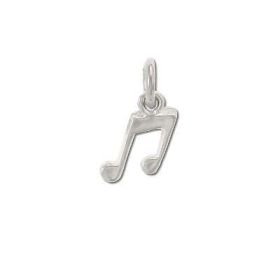 Sterling Silver Musical Notes Charm Pendant.