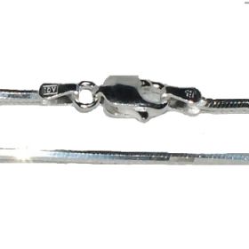 Sterling Silver 18 Inch 4 side 1.5 mm Snake Neck Chain.