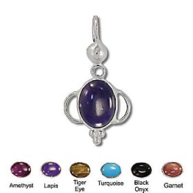 Sterling Silver Hand-Made Stone Pendant