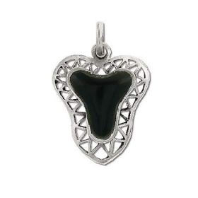 Sterling Silver  Genuine Shell Or Stone Set Y Web Pendant