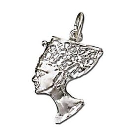 Sterling Silver Diamond Cut Nefrateetee Pendant