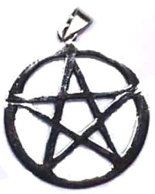 Sterling Silver 5 Point Star Pentagram Charm Pendant