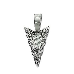Sterling Silver Diamond Cut Arrow Head Pendant