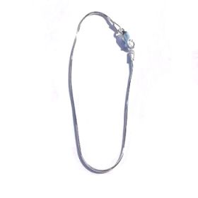 Sterling Silver 7 inch 1mm 8 Side Snake Bracelet