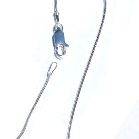Sterling Silver 9 inch 1mm 8 Side Snake Bracelet