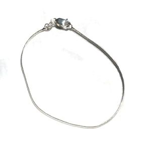 925 Sterling Silver 7 inch 1mm snake bracelet