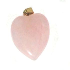 Hand carved Genuine Rose Quatz Heart Pendants  Sold by the Each