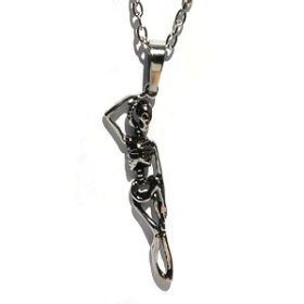 316L Stainless Steel  Noose Hanging Skeleton Pendant