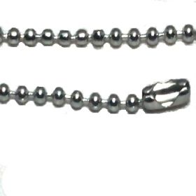 Stainless Steel 18 Inch 2mm Ball Link Neck Chain Necklace