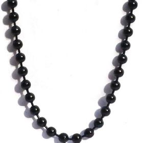 Black Stainless Steel 18 Inch 3.2mm Ball Link Neck Chain Necklace