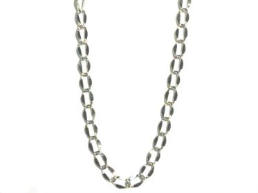 Stainless Steel 18 Inch 3 mm Curved Oval Link Neck Chain Necklace