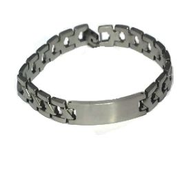 Stainless Steel 7 1/2 inch Link ID Bracelet 8mm wide
