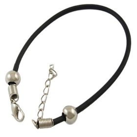 Adjustable Rubber Bracelet with bead spacers