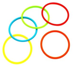 Stretchable Colorful Rubber Bracelets made with silicone elastic cord sold by the piece