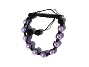 Tranquility Friendship bracelet with Lavender Glass Pearl Beads