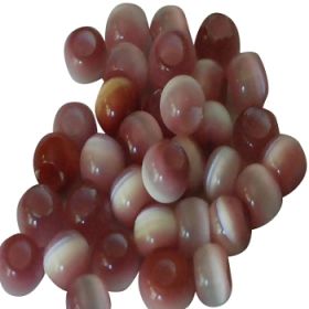 Reddish Orange Cat's Eye 8 mm beads sold by the dozen