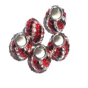 Sterling Silver Swarovski Crystal European Beads 4.5 mm Hole