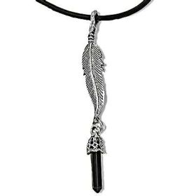 Feather with Fantasy Point Drop Necklace