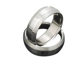 Men's 316L Stainless Steel Angular Edged 7 mm Band Ring