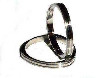 Men's 316L Stainless Steel 3 corners 4mm Ring Band.