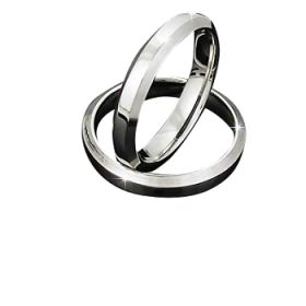 316L Stainless Steel  Angular Edged 4 mm Ring Band