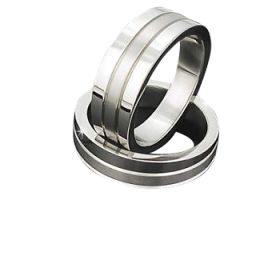 Men's 316L Stainless Textured Gradualed Width Rings