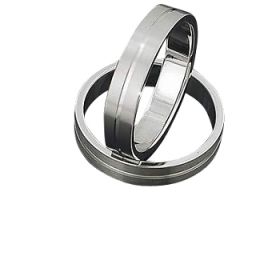 Men's 316L Stainless Steel Textured Line 5mm Band Ring