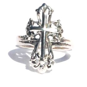 925 Sterling Silver Filigree Calatrava Cross Ring
