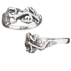 Sterling Silver Rock Lizard Ring