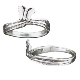 Sterling Silver Butterfly Flutter Ring