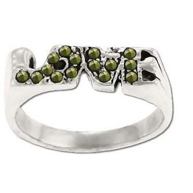 Sterling Silver Genuine Marcasite Love Ring