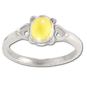 Sterling Silver Genuine Citrine Prong Rings
