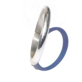 Sterling Silver Ladies Polished 4 mm Round Edge Band Ring
