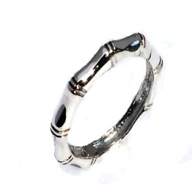 Sterling Silver Bones Band Ring