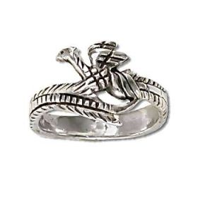 Sterling Silver Dragon Wrap Ring