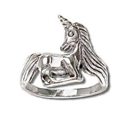 Sterling Silver Unicorn Full Large Ring