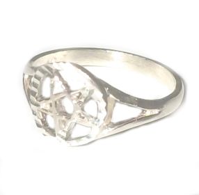 925 Sterling Silver Pentagram Ring
