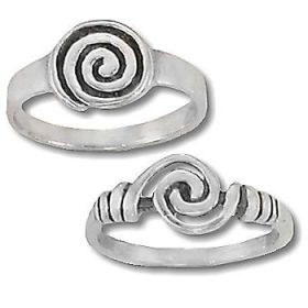 Sterling Silver Psychedelic Hypnotic Swirl Ring