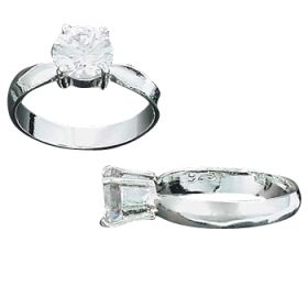 Sterling Silver Round CZ Cubic Zirconia Solitaire Ring