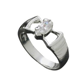 Sterling Silver Marquise CZ Cubic Zirconia With Side Openings