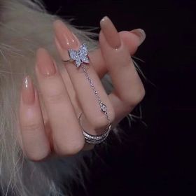 Fashion Jewelry Butterfly Tassel Finger Ring Small Design