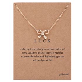 Fashion Jewelry Chain Lucky bow Necklace For Women Style 045